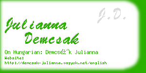 julianna demcsak business card